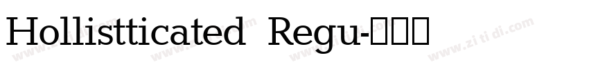 Hollistticated Regu字体转换